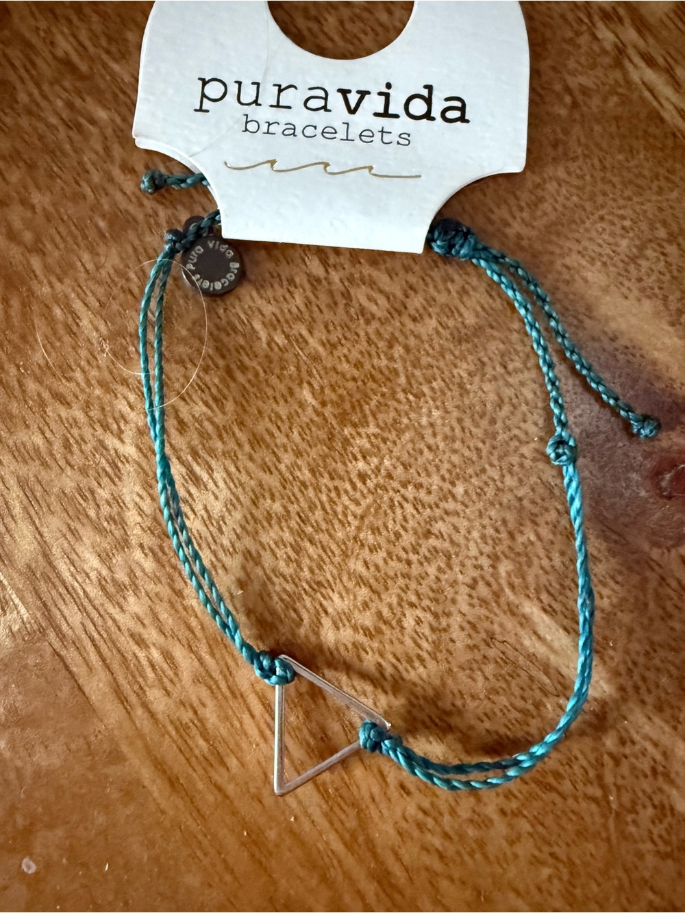 NWT blue Pura Vida silver triangle bracelet